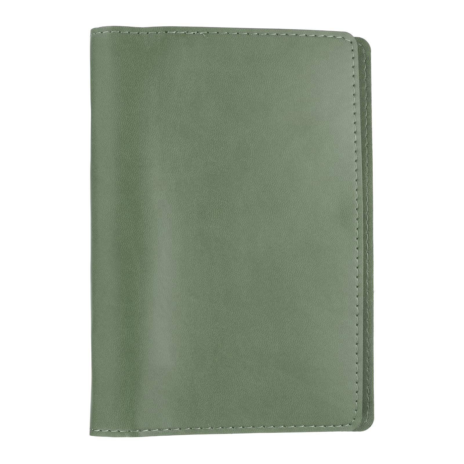 PATIKIL A6 PU Leather Binder Protector, 6 Ring Loose Leaf Notebook Protector Round Ring Binder Folder Cover Refillable Notebook for Photocard Collection Travel Journal Planner, Green