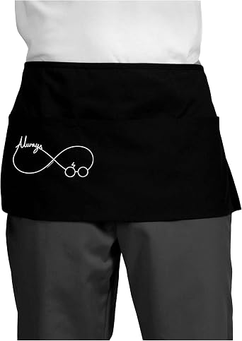 TOOLOUD Always Infinity Symbol Dark Adult Mini Waist Apron