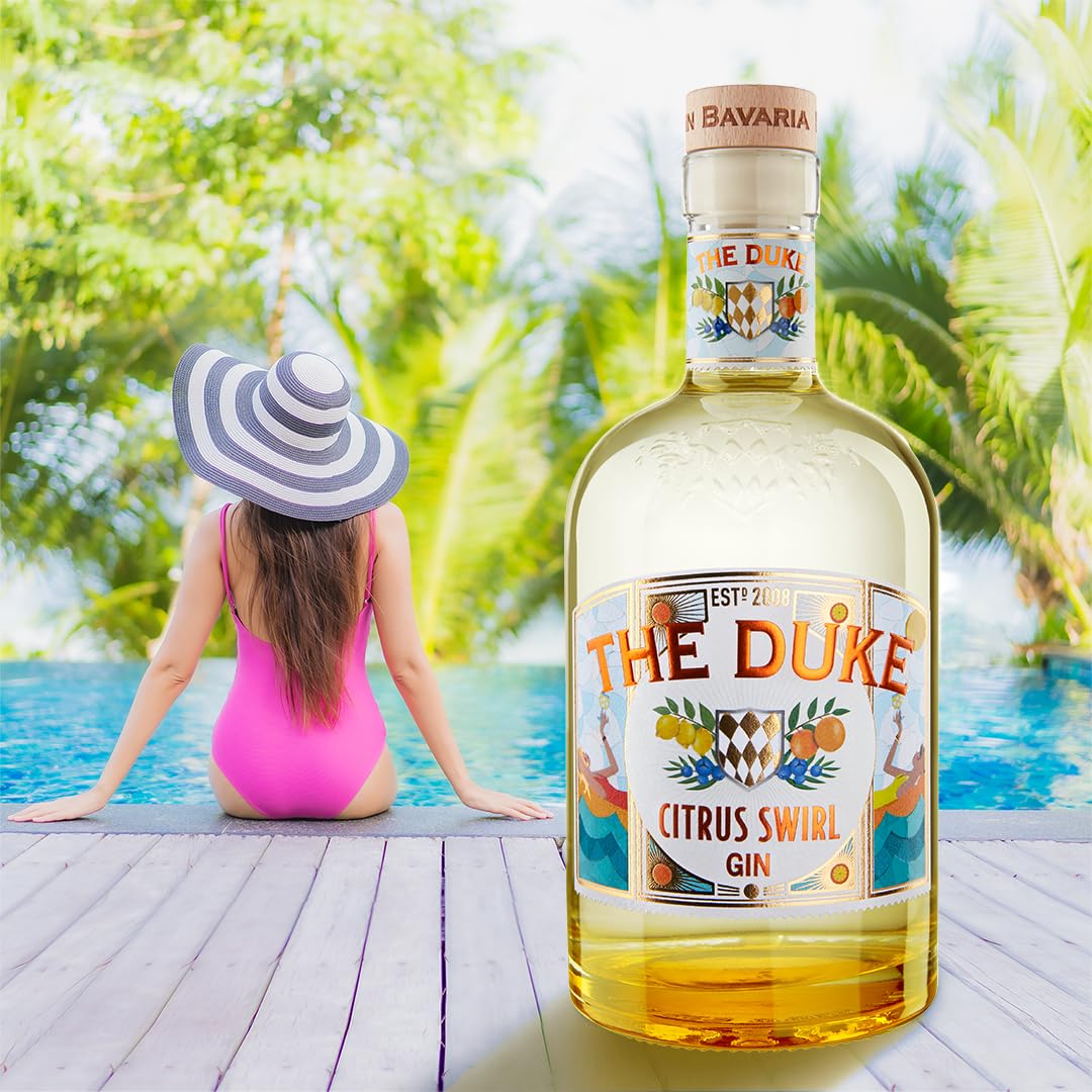 THE DUKE Sommer Gin - Citrus Swirl - Bio Gin mit Zitrone, Orange & Wacholder - Fruchtig, frisch & leicht süß - Vegan - Hergestellt in Bayern - 42% vol. Alkohol - 70 cl