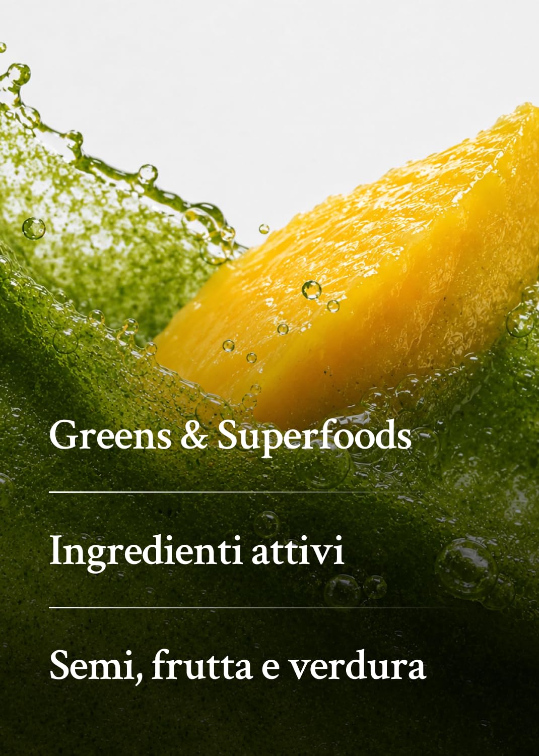 Intenson Green Formula Mango, Super Greens in Polvere, Superfood Blend con Chlorella, Spirulina, Ashwagandha con OPC e Moringa, Senza Zucchero, Naturalmente Dolcificato, Bevanda Funzionale, 300 g