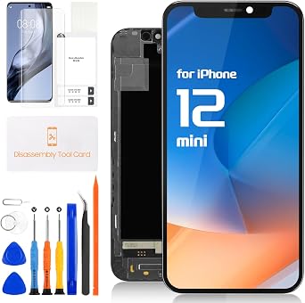 for iPhone 12 Mini Screen Replacement Kit for iPhone 12Mini LCD Screen Display Touch Digitizer A2398,A2400,A2399 Assembly Repair PartsIncell,5.4 inch