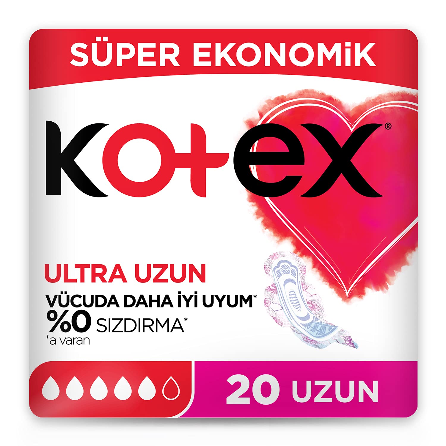 Kotex Ultra Süper Ekonomik Uzun 18'li 1 Paket