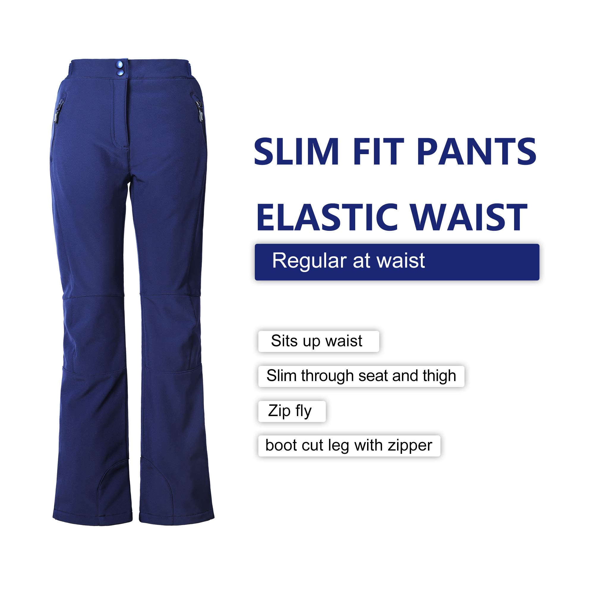 Outdoor Ventures Pantalones de esquí para mujer, pantalones de senderismo, impermeables, pantalones térmicos de invierno, pantalones térmicos, pantalones de trabajo, pantalones de