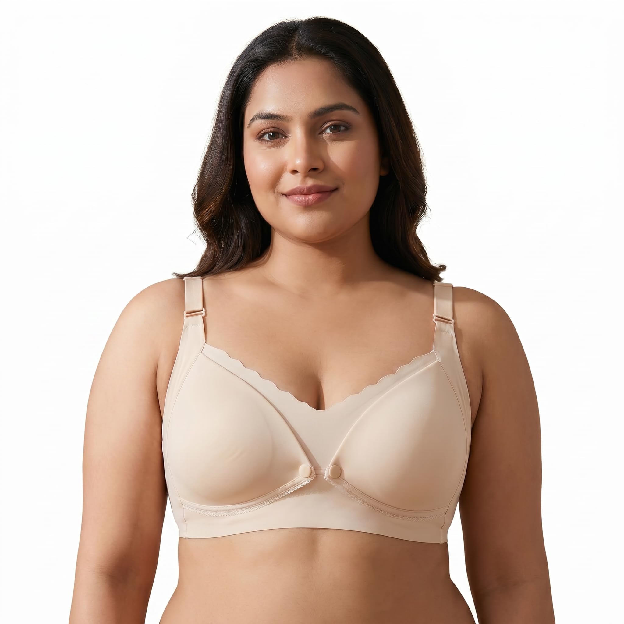 Maternity Front Botton Feeding Bra Women's Lightly Padded Nursing Bras (32 till 42)-image-24