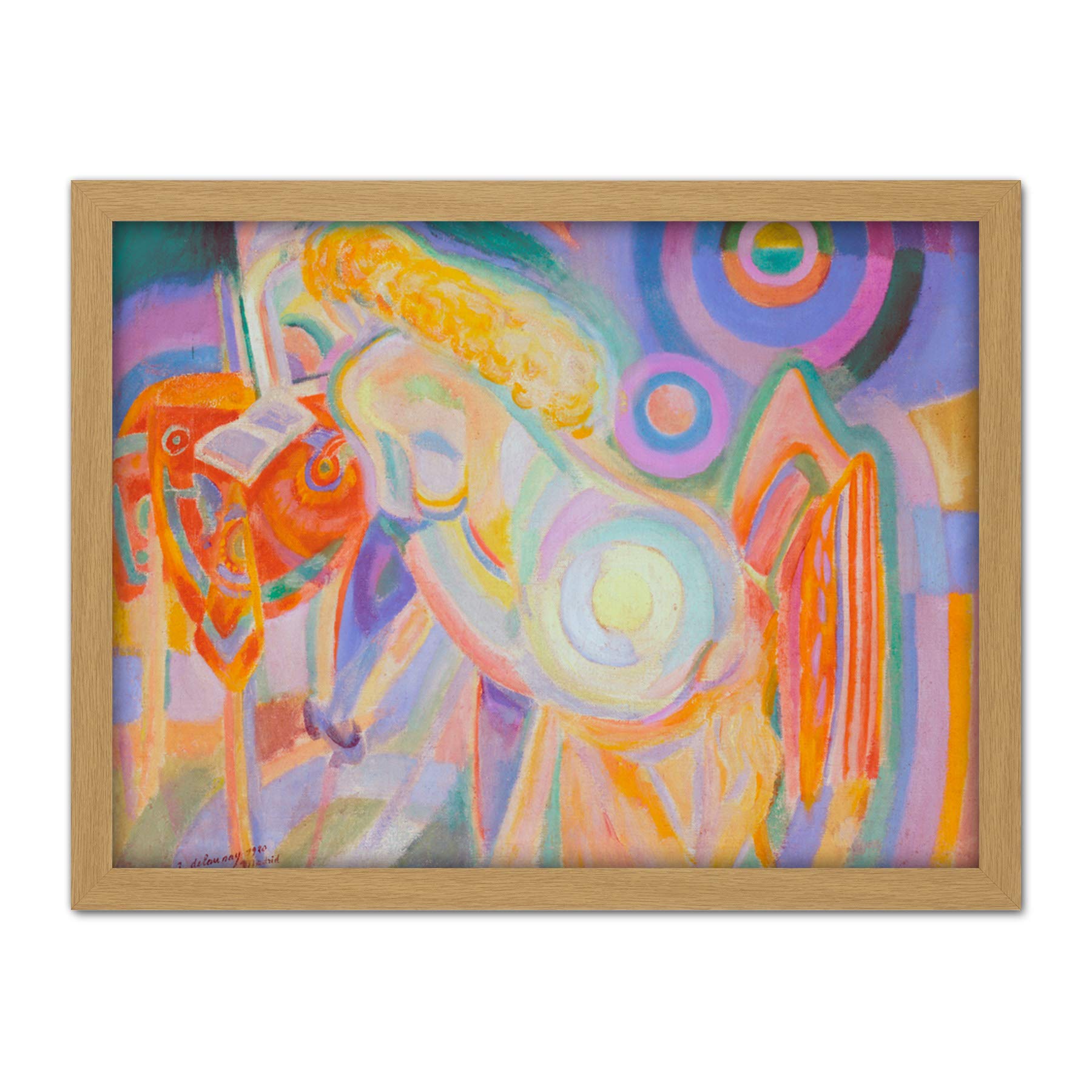 Robert Delaunay Femme Nue Lisant Nude Woman Reading Large Framed Art Print Poster Wall Decor 18x24