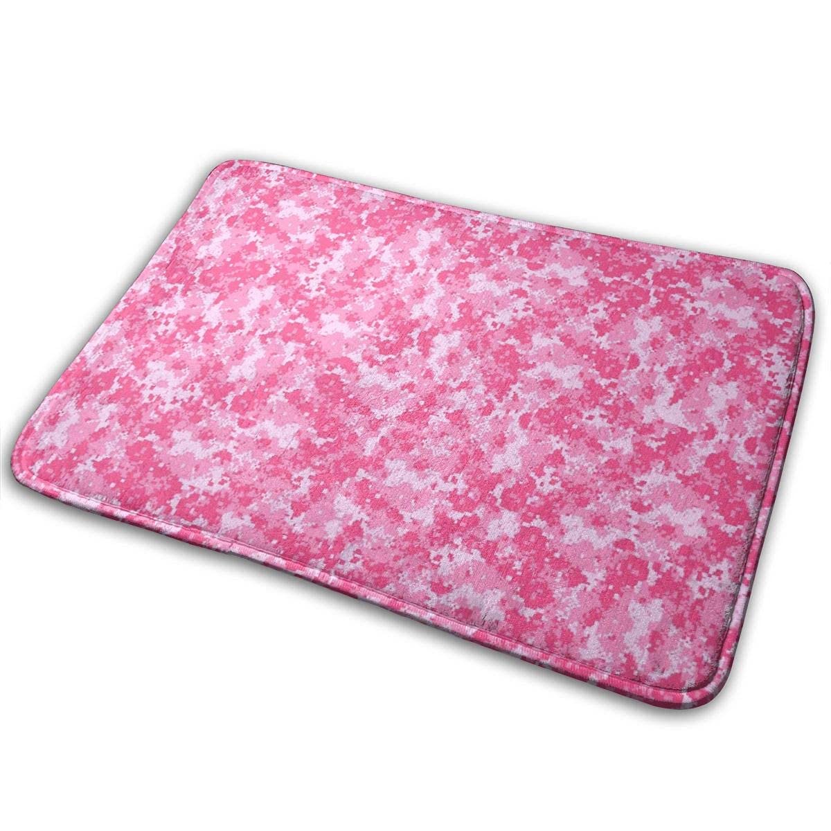 HZLM Pink Military Camo Indoor Doormat Front Back Door Mat Non Slip Door Mats Entrance Front Door Rug 60 x 40 cm/24 x 16 Inch