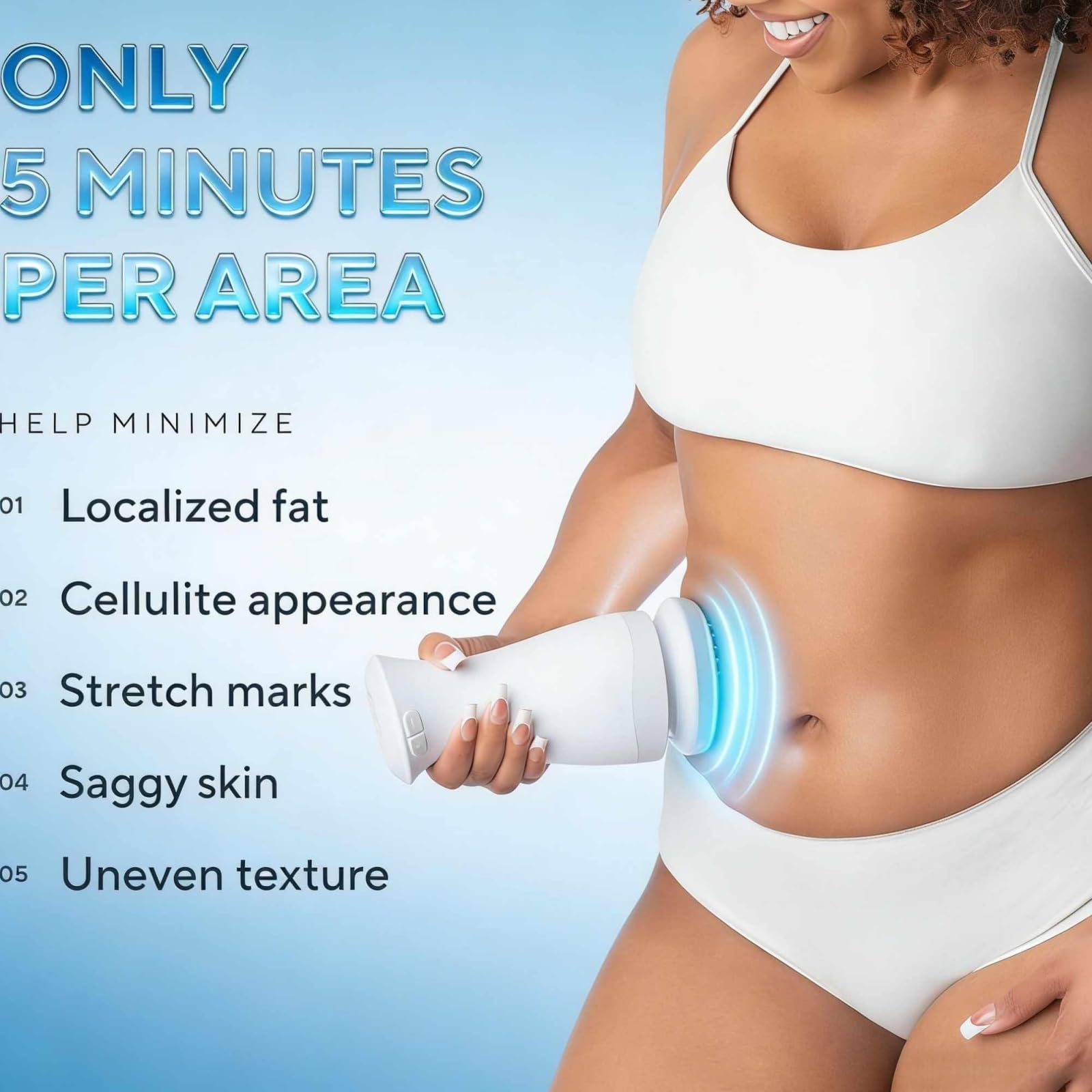 Sculpteur Pro Vulaura Anti Cellulite, Appareil de Massage Corps 3D à Oscillation avec 3 Pads, Masseur Beauté pour Abdomen Jambes Bras Fessiers Dos, Convient à un Usage Domestique