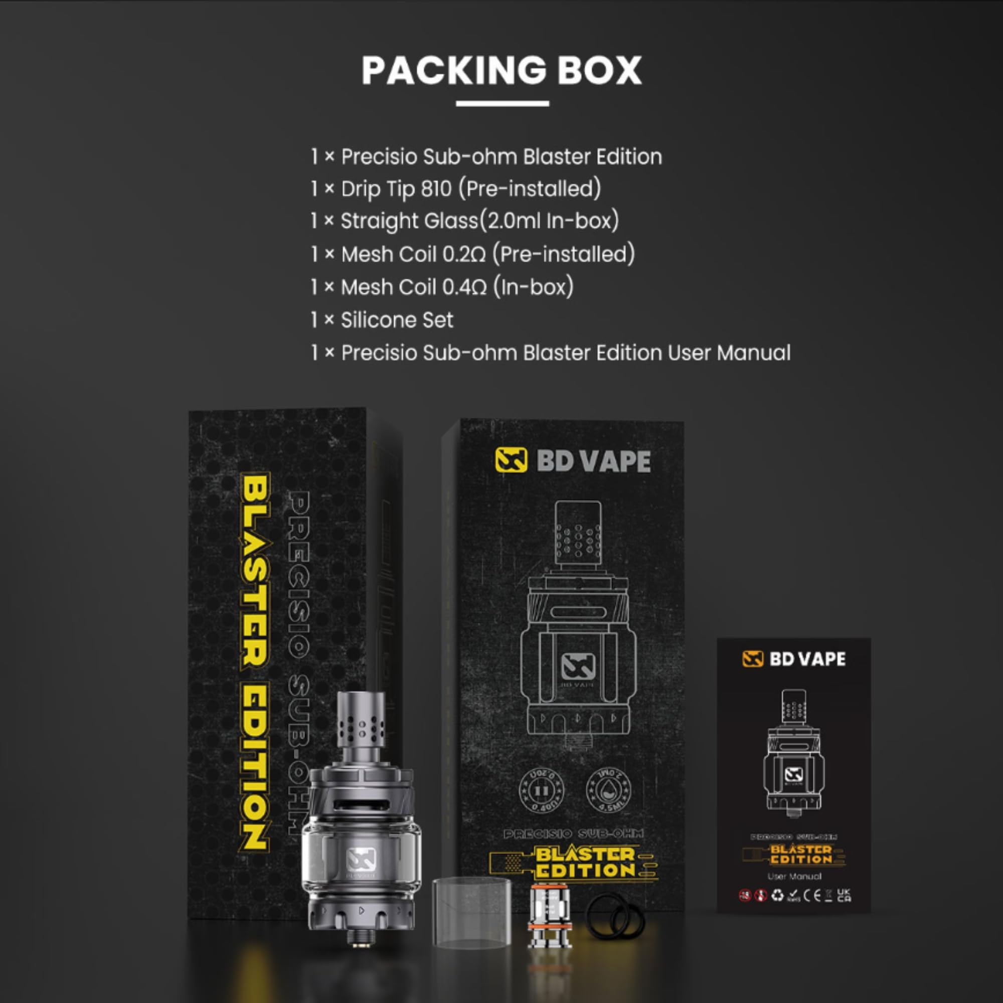 precisio blaster bd vape BD Vape Precisio Sub Ohm Blaster Edition main image 1