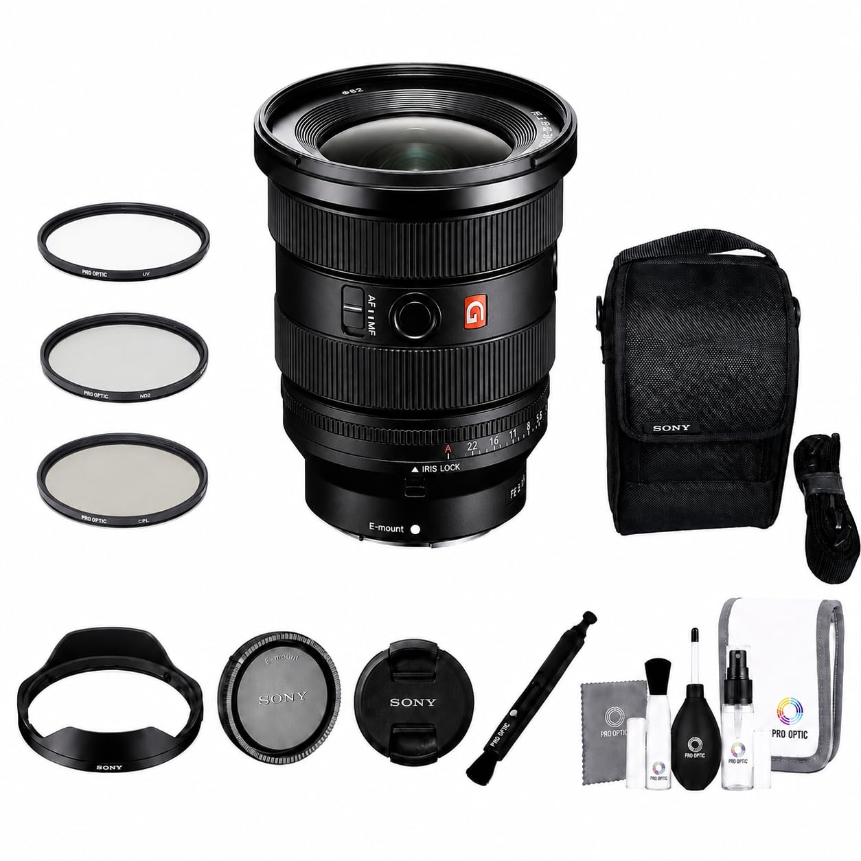 Sony FE 16-35mm f/2.8 GM II G Master Full-Frame E-Mount Lens with 82mm UV | CPL | ND Filter Kit, Cleaning Kit, Lenspen & 1-Year Warranty
