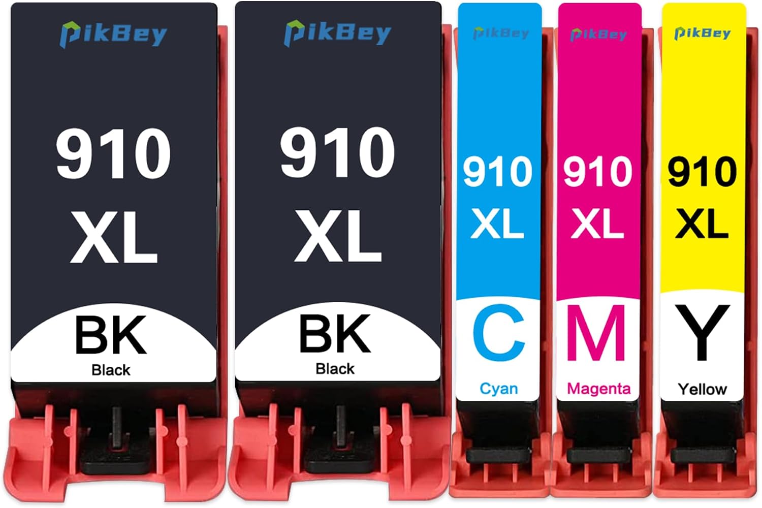 910XL Ink Cartridges Combo Pack (5-Pack, Black/Cyan/Magenta/Yellow) Compatible 910XL 910 Ink Cartridges Replacement for HP OfficeJet 8010 8015 8018 8022 Pro 8020 8025 8028 8030 8035 Printer
