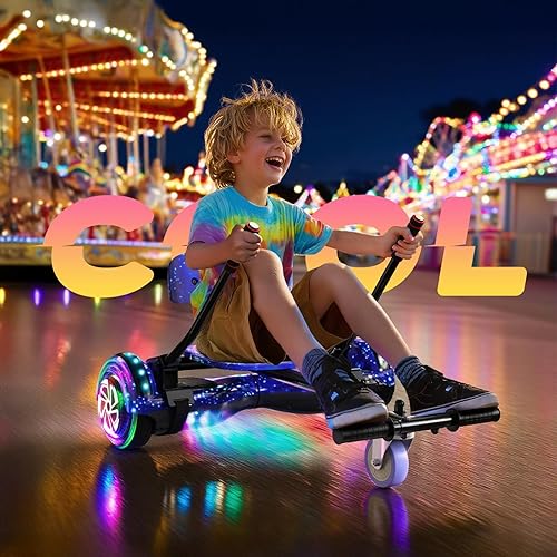 Miniatura 7 de Scooter Seat Attachment, Scooter with Go Kart for Kids Boys Girls Adults, LED Lights, Bluetooth(Include Go-Kart)