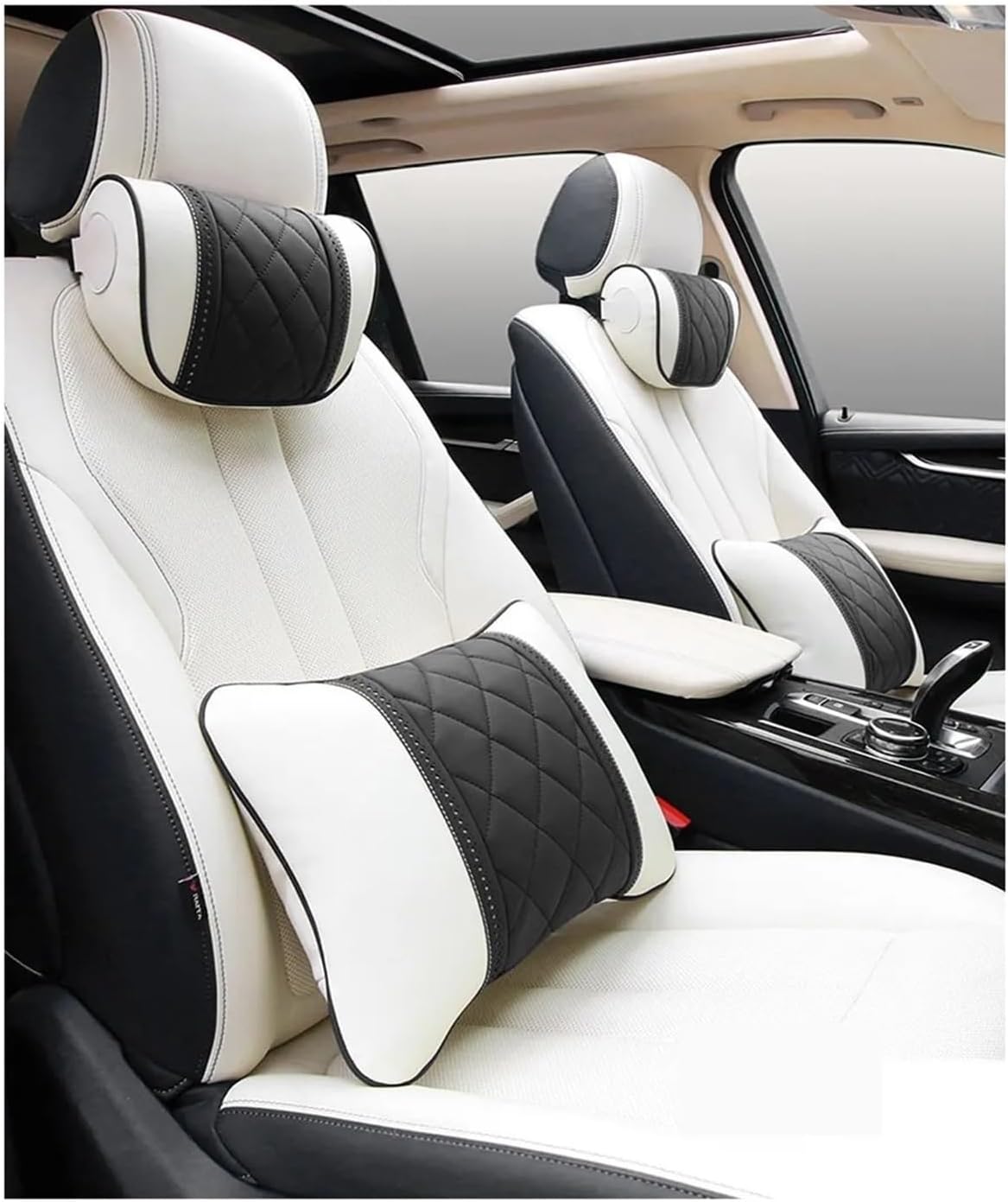 Car Headrest Fit for Benz Fit for Maybach Headrest Luxury Car Pillows Car Travel Neck Rest Pillows Fit for Seat Cushion Support Comfortable (Color : Medium)