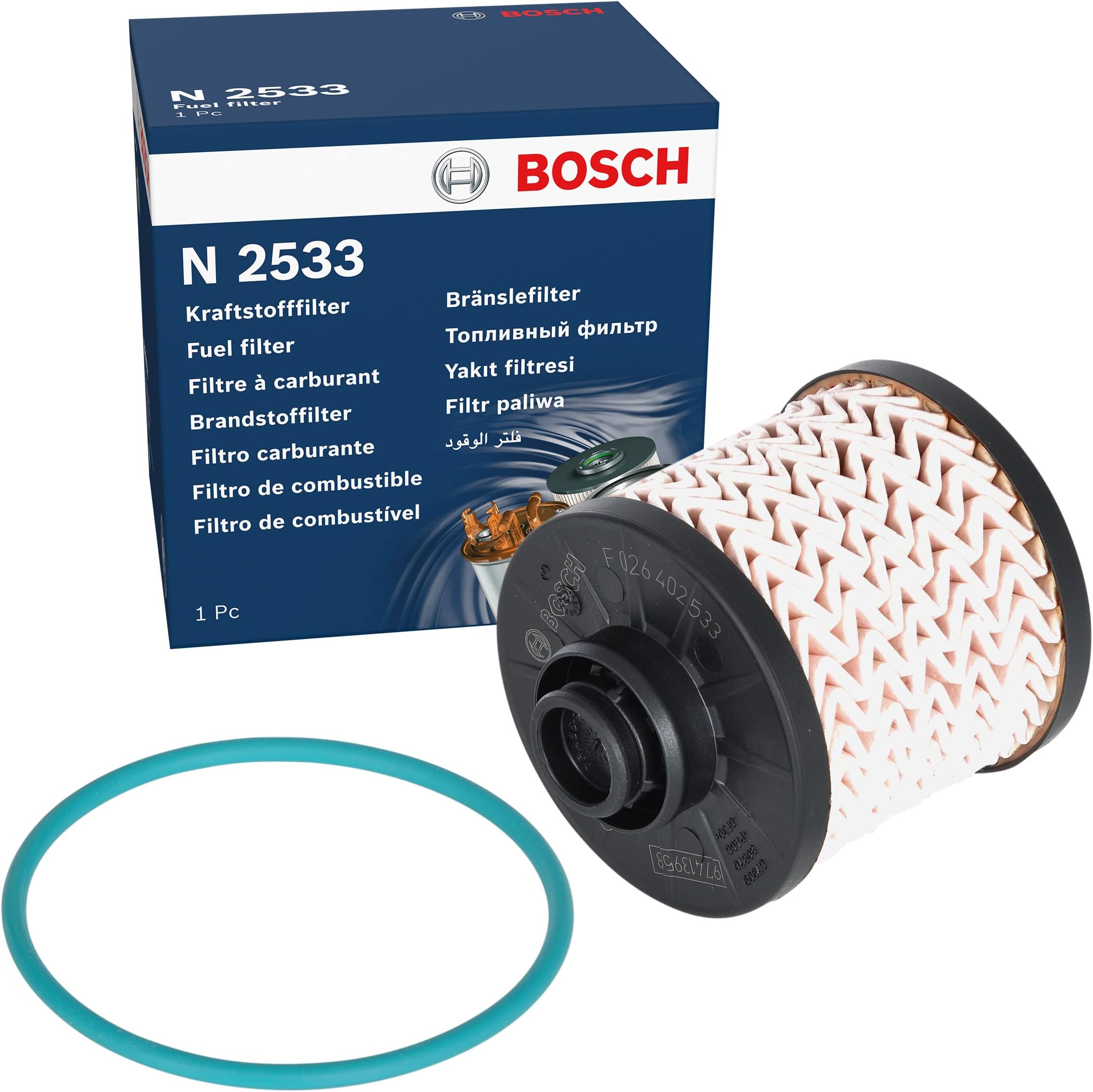 Bosch N2533 Car Diesel Filter - Separates Particles and Water from Fuel - Protects the Injection System