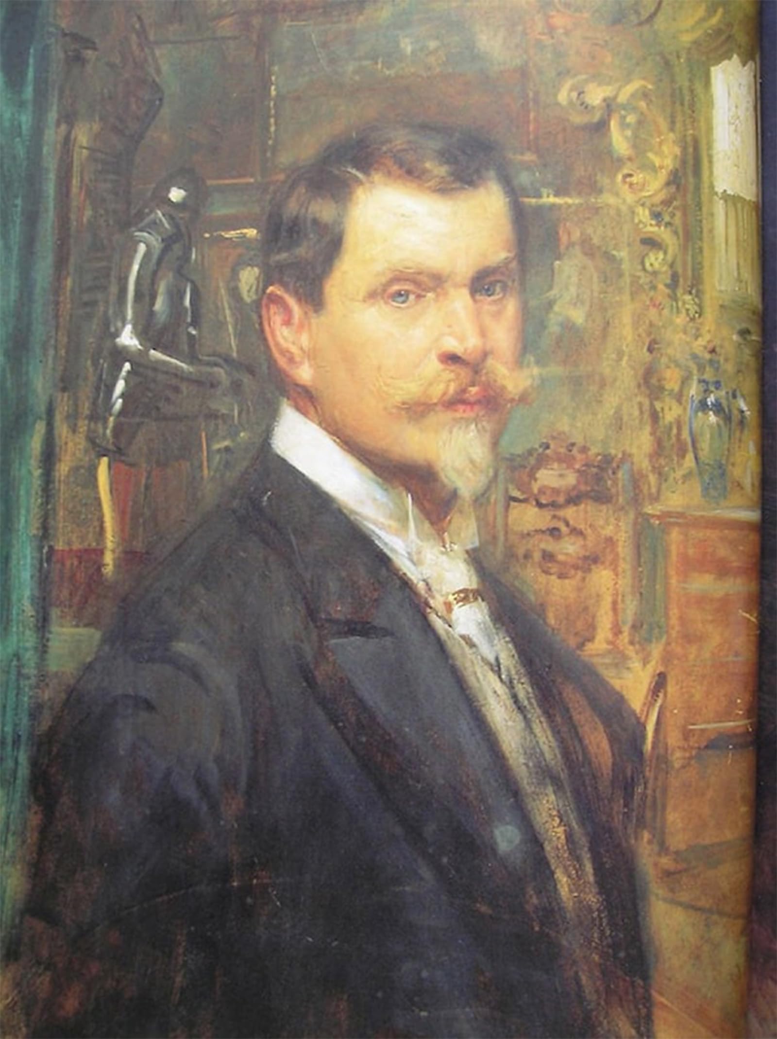 POSTERIIk Vintage Art Print Images Pictures Print Self-Portrait Eduard Veith Modern Colour Posters for Office Home Decor 60x90cm