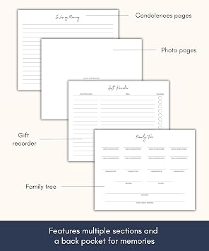 Lamare Funeral Guest Book Memorial Service Celebration of Life Guest Book