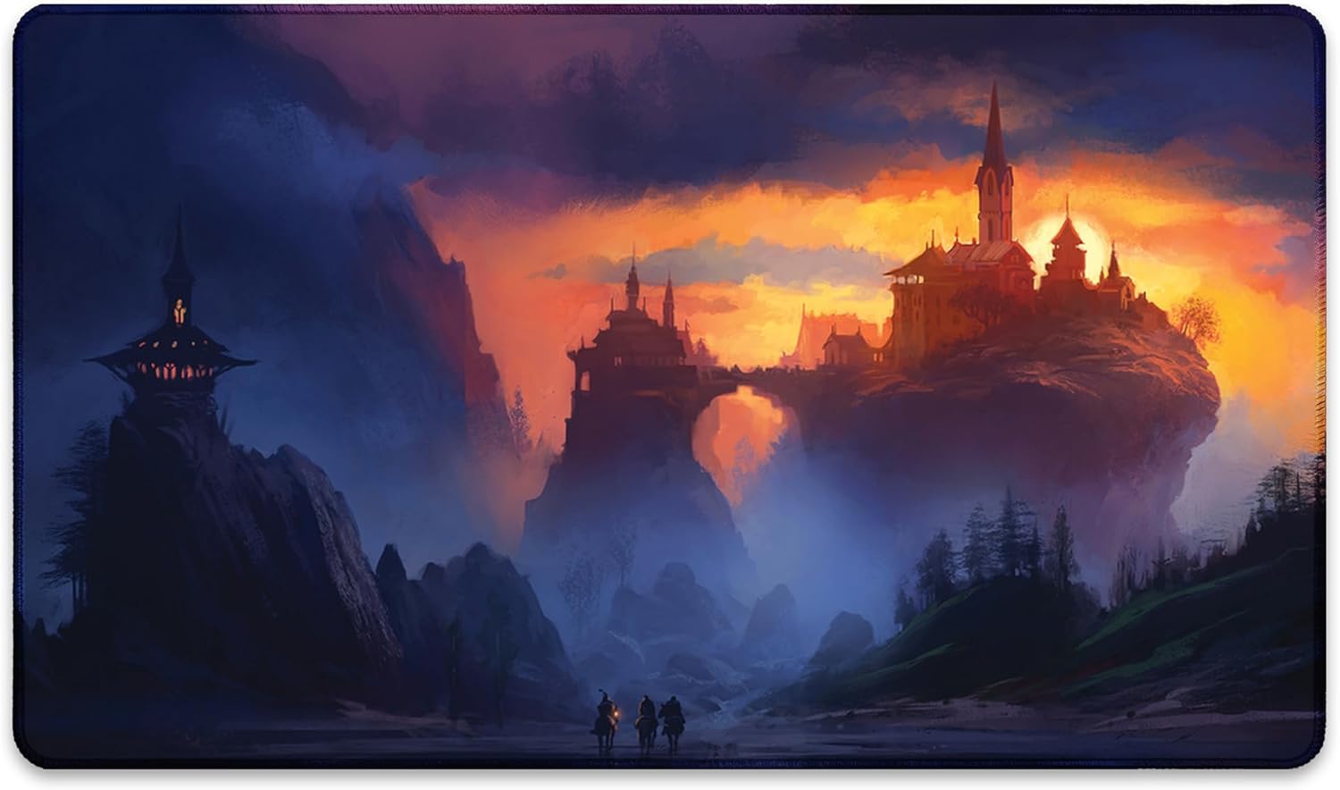 Magic Hour (Stitched) - MTG Playmat by Andreas Rocha - Compatible with Magic The Gathering Playmat - Play MTG, YuGiOh, TCG - Original Play Mat Art Designs & Accessories
