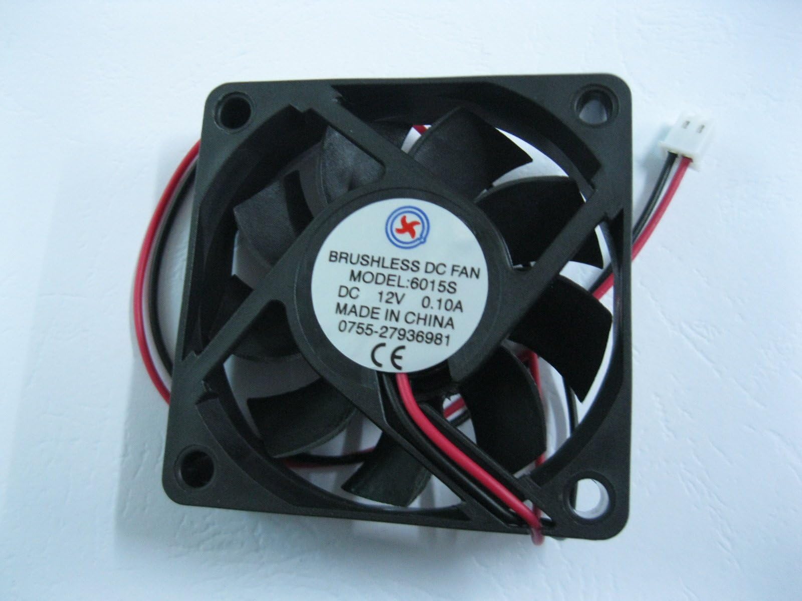 1 Pcs DC Fan 12V 6015 2 Pin 60x60x15mm Brushless DC Cooling Blade Fan
