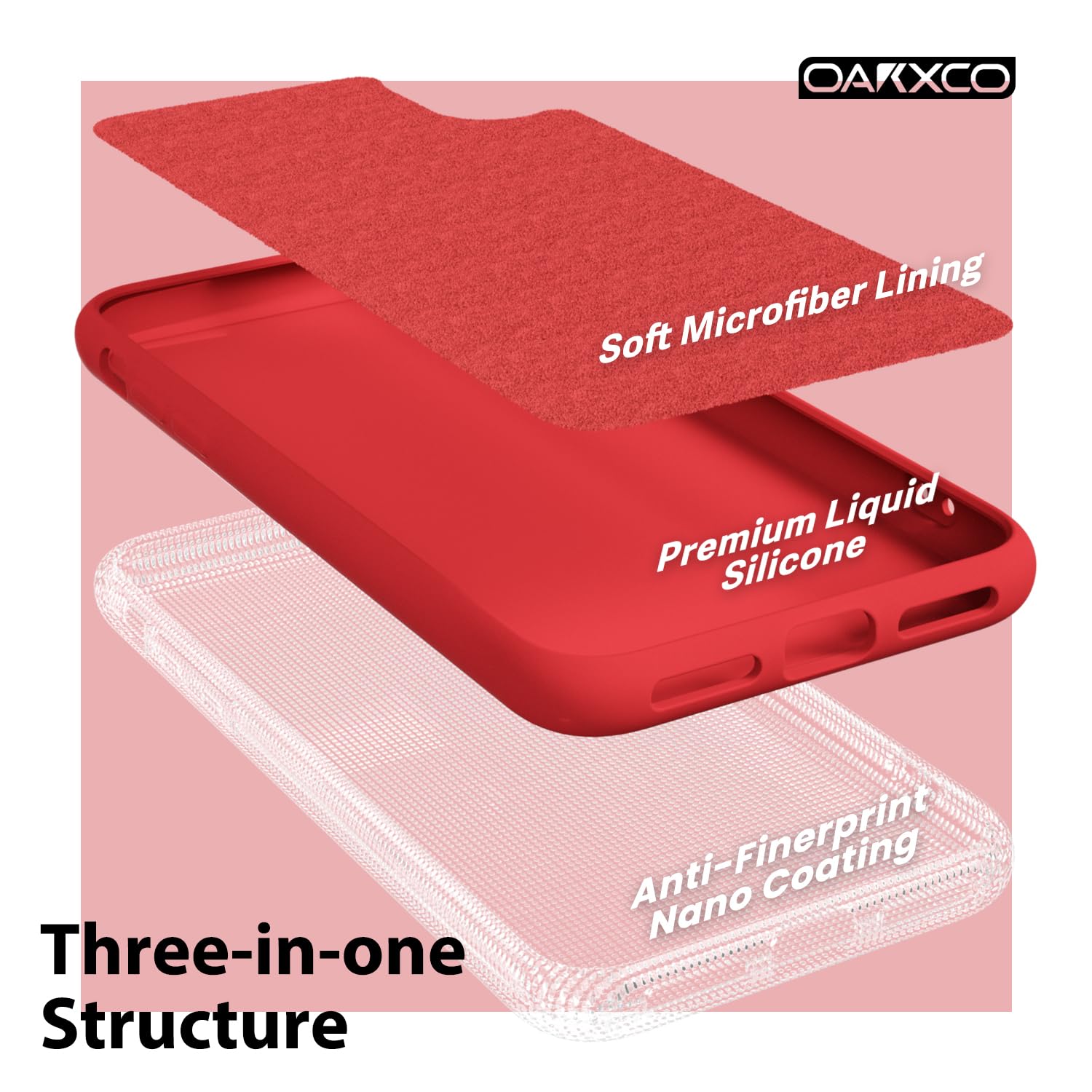 oakxco for iPhone 16 Pro Max Case Liquid Silicone, Soft Rubber Gel Elegant Aesthetic Basic Simple Cover, Cute Thin Slim TPU Matte Solid Color Plain Smooth Case for Women Girl, Light Pink — view 1268
