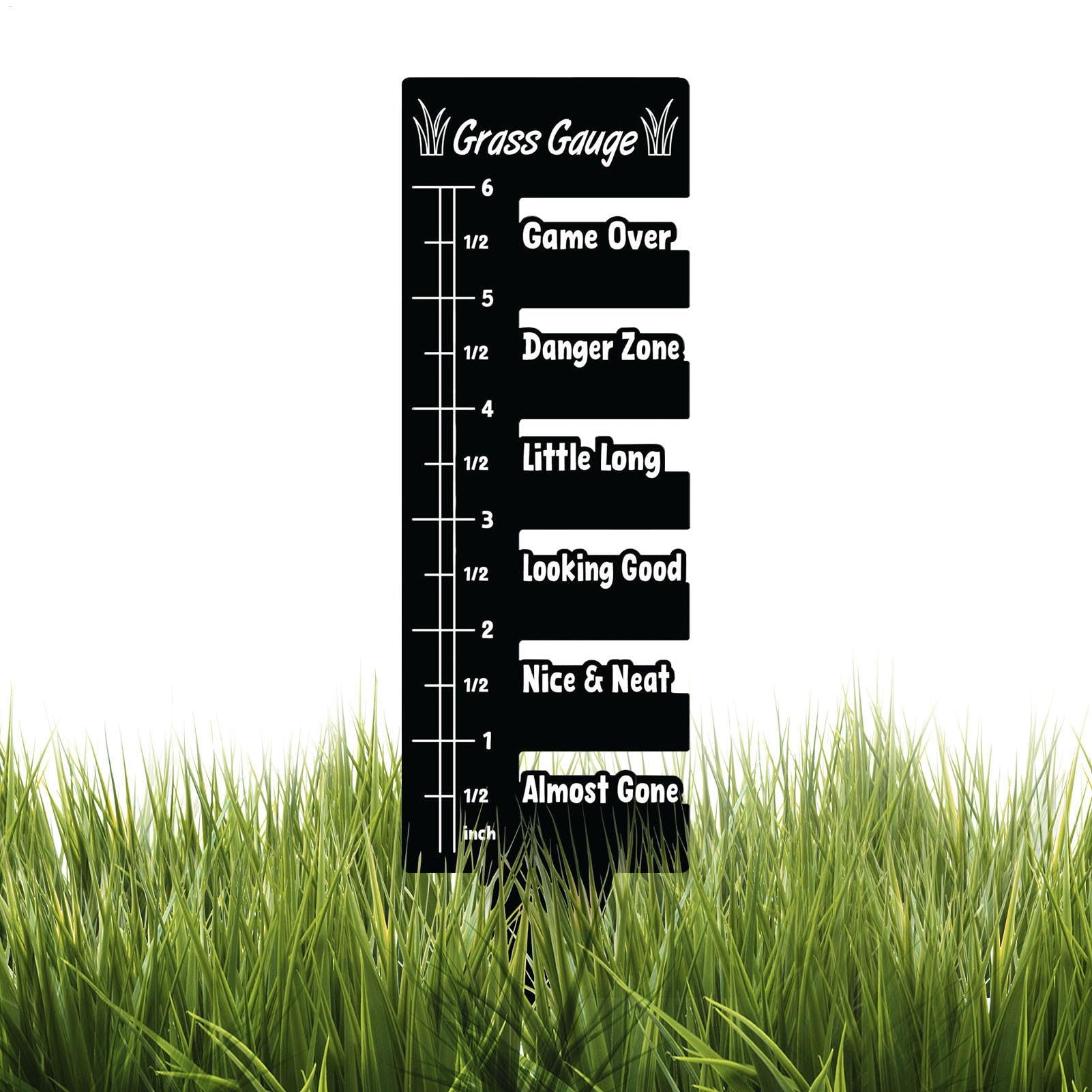 Césped Measuring Device, Lawn Rule - Grass Measuring Rule, Precise Grass Height Gauge, Grass Measuring Instrument Easy to Read Stainless Steel Rule