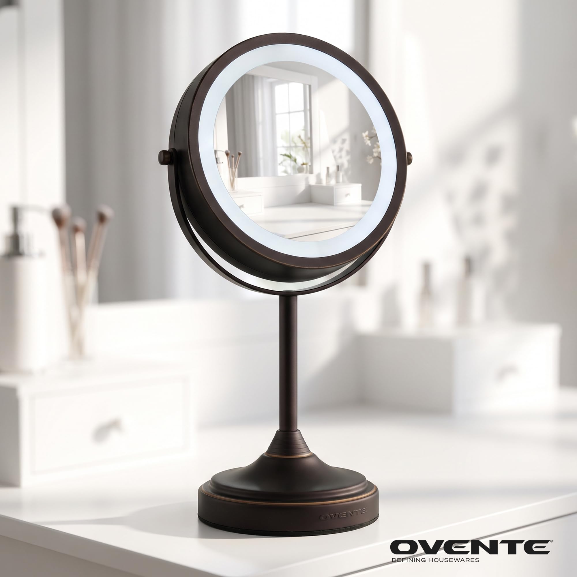 OVENTE Magnifying Tabletop Makeup Mirror
