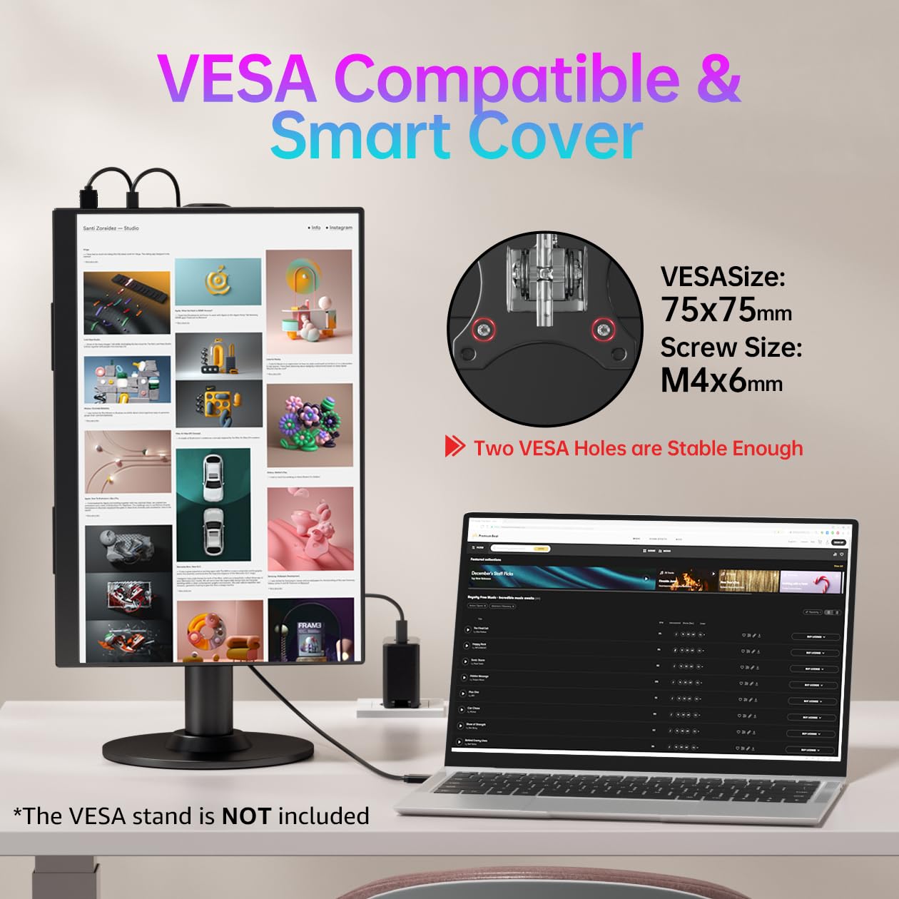 Amazon.com: cocopar Large Portable Monitor 18 inch 2.5K 2560×1600