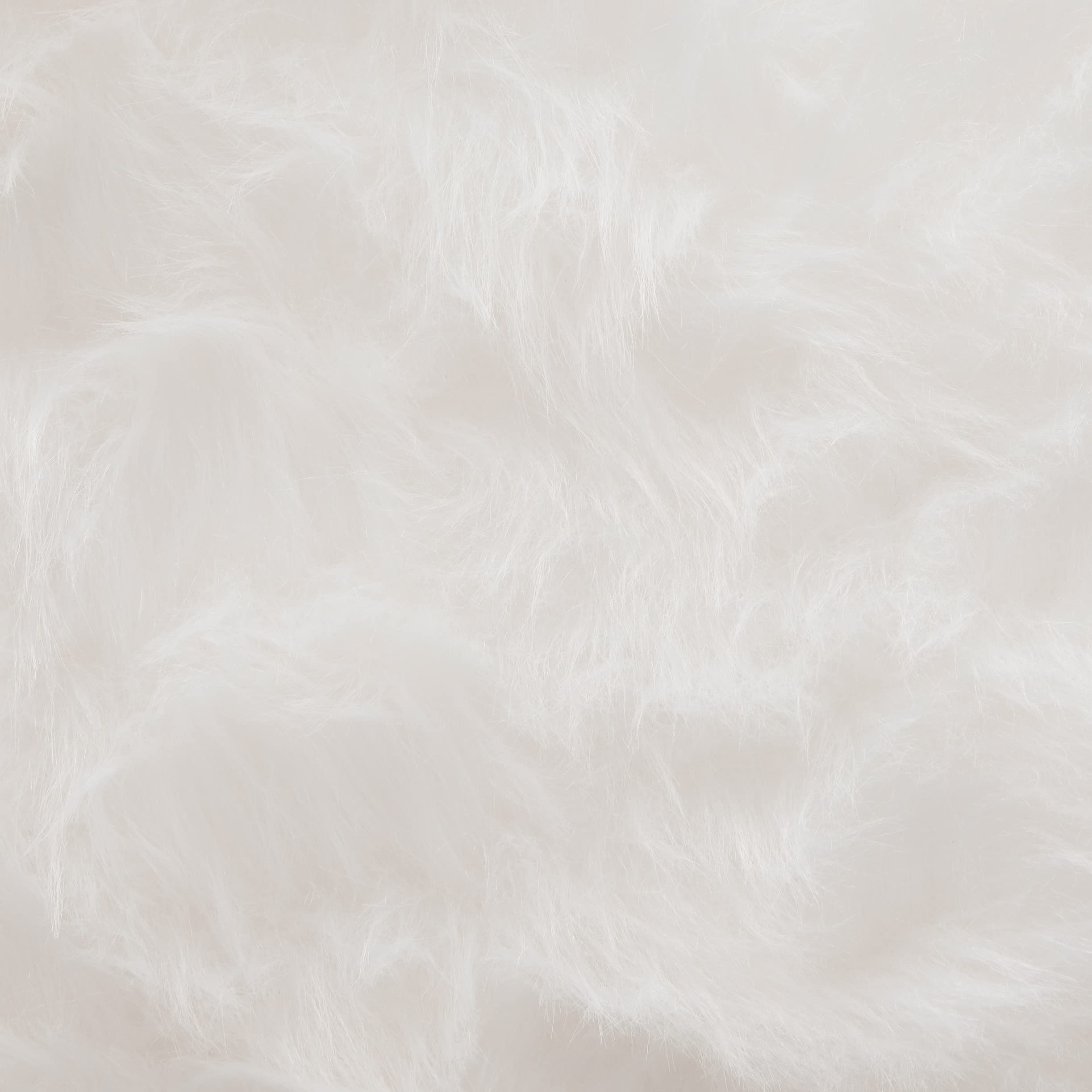 Saro Lifestyle Chemin de table en fausse fourrure, 38,1 x 274,3 cm, Blanc