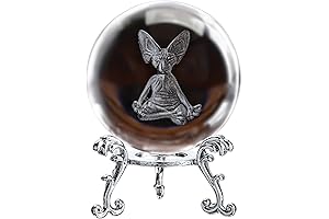 3D Glass Laser Cat Paperweight - An Enchanting Figurine for Cat Lovers