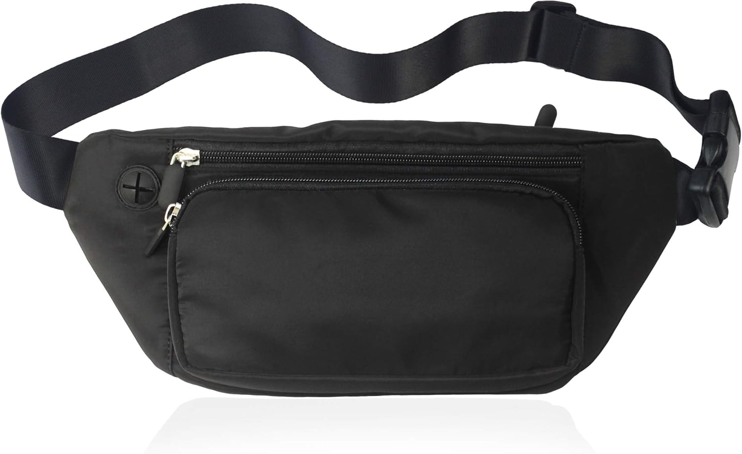 Black Fanny Pack Men Women Waist Bag Pack Quick Release