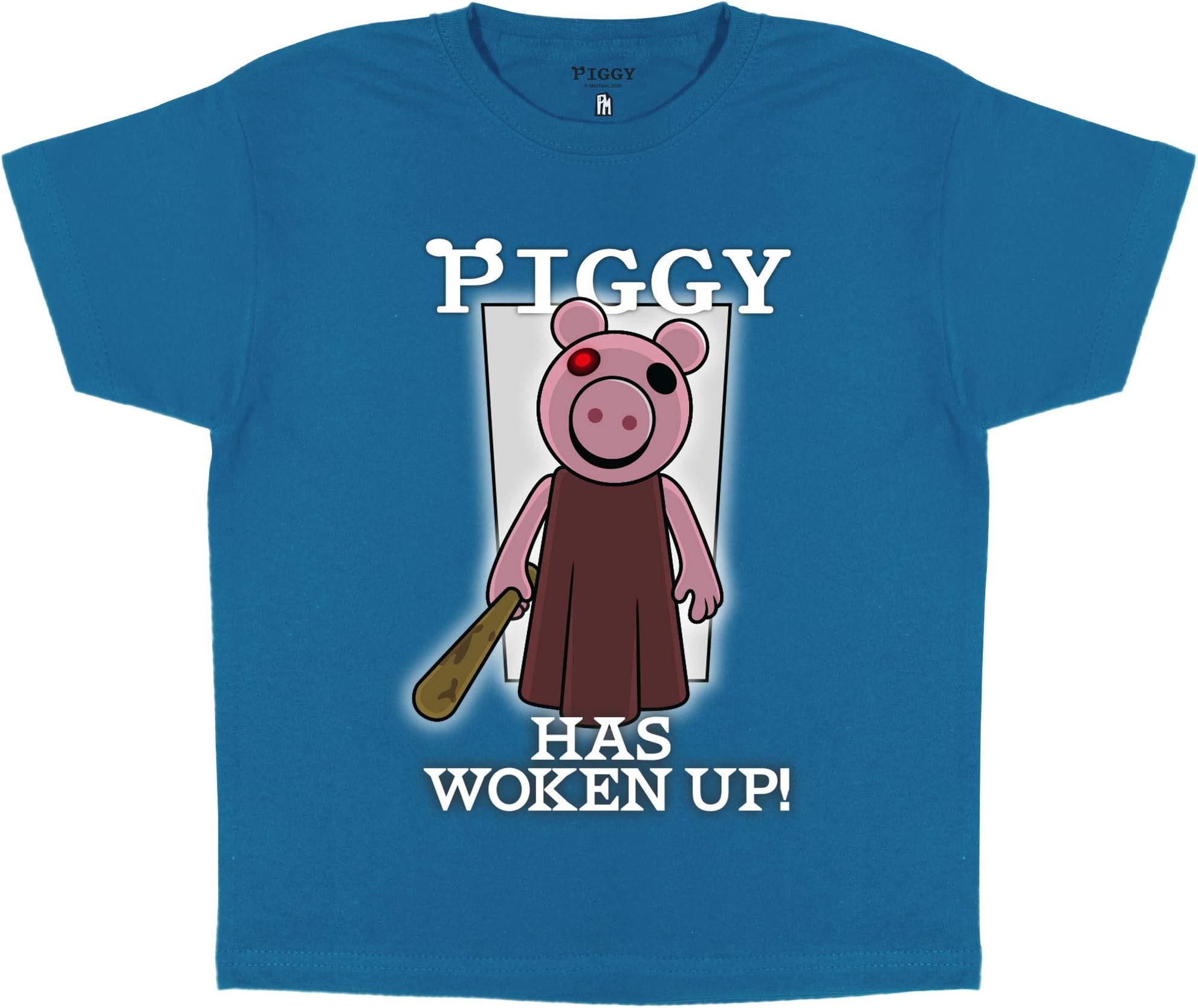 PopgearGirl's Piggy Has Woken Up Girls T-shirt Azure Blue fashion-t-shirts (pack of 1)