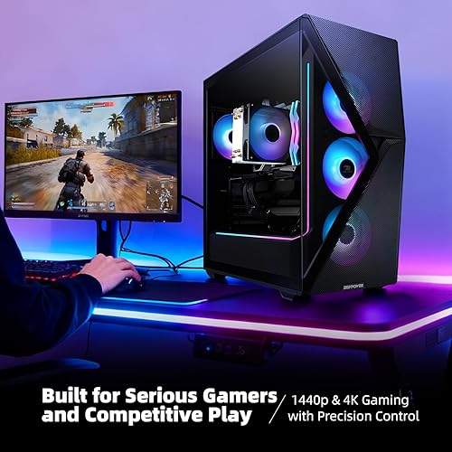 Miniatura 6 de iBUYPOWER Element SE Gaming PC de escritorio - AMD Ryzen 7 8700F, NVIDIA GeForce RTX 5060Ti 8GB, 32GB DDR5 RGB RAM, 2TB NVMe SSD, teclado y mouse