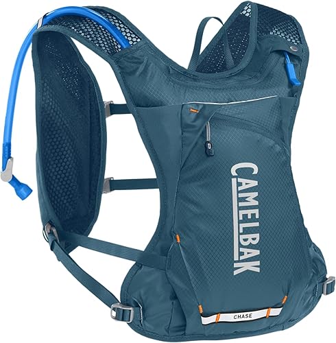 CamelBak Chase Race 4 - Chaleco de hidratación para grava, montaña, ciclismo y ciclismo de resistencia, depósito de 1,5 L, azul marroquí
