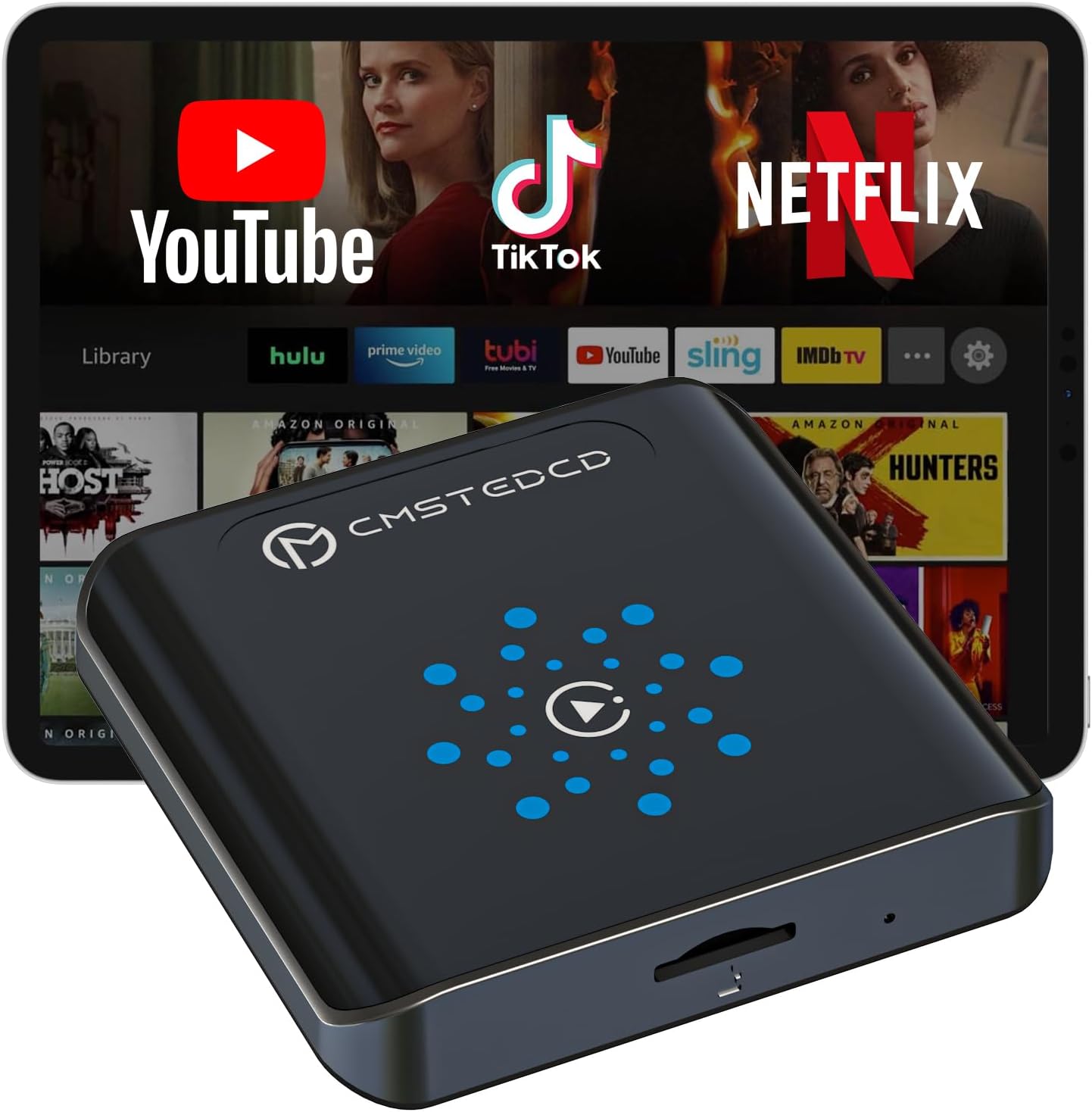 Magic CarPlay AI Box, Wireless CarPlay & Android Auto Adapter with Netflix/YouTube/TikTok, Plug & Play, Car Play Wireless Adapter Compatible with iPhone 7+/iOS 10+ & Android 11+