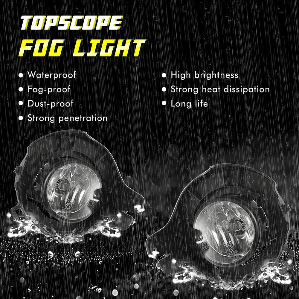 Fog Lights Replacement Compatible with 05-08 Nissan Pathfinder 2005-2009 Nissan Frontier Fog Lmaps with Clear Lens for Passenger and Driver Side