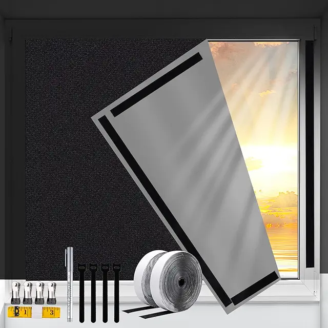 Takfönster Gardin: DIY Blackout Film Without Drilling, 200x145cm