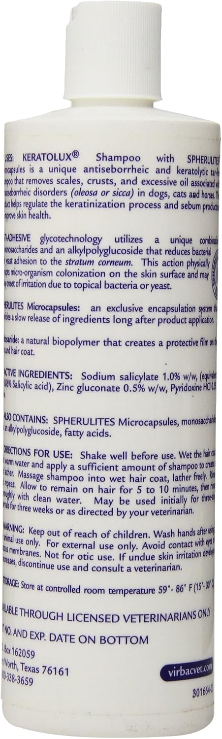 Virbac Keratolux Shampoo, 16-Ounce