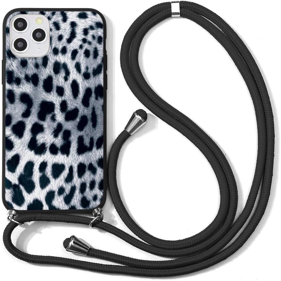 Yoedge Funda con Cuerda para Huawei P Smart 2021/ Huawei Y7a 6.67″ Carcasa de Suave TPU Silicona Case con Colgante Cordon Colgar Collar Correa de Cuello Cadena Cordón el teléfono, Leopardo 1