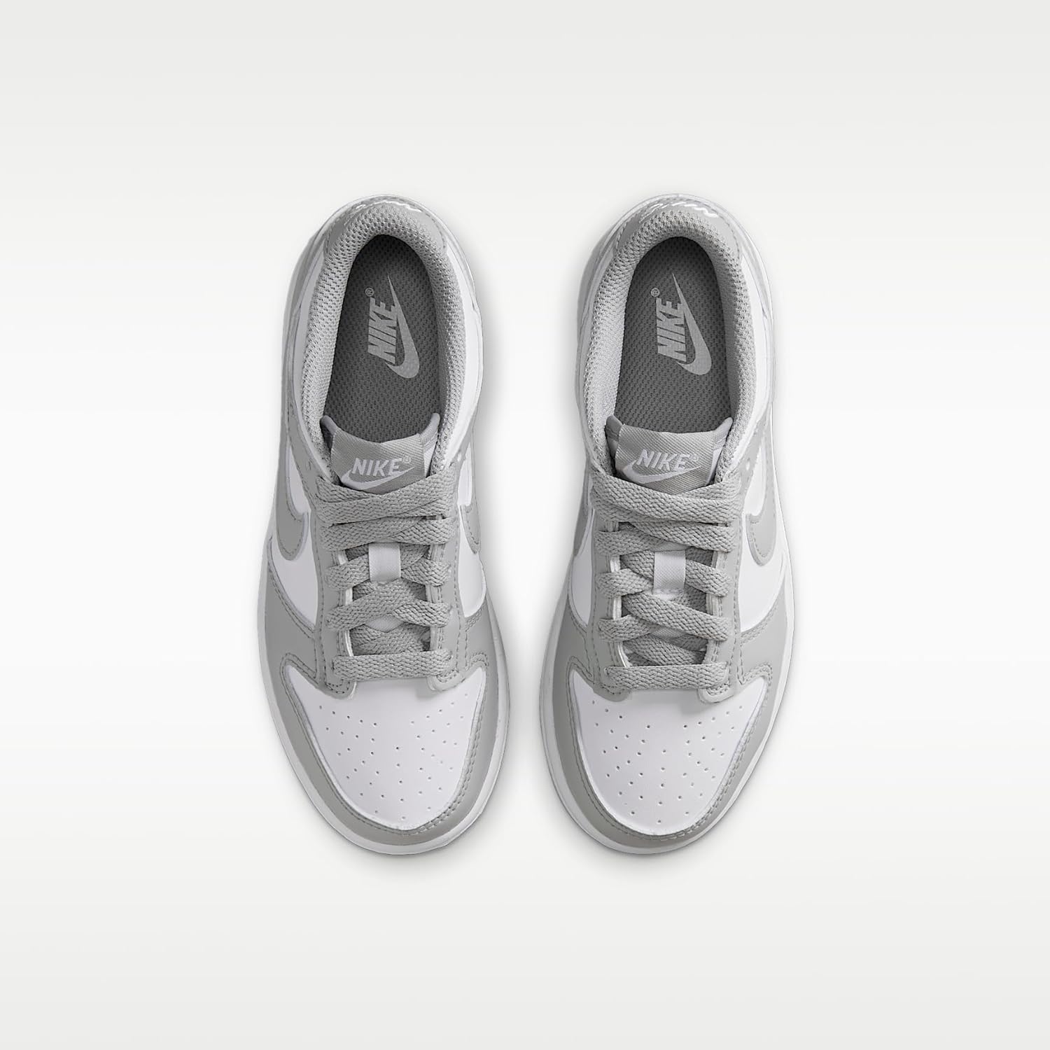 Nike Dunk Low Little Kids' Shoes (White/White/Light Smoke Grey)