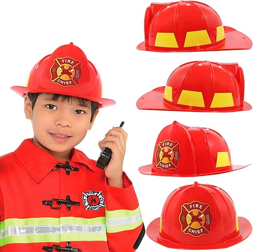 AnapoliZ Fire Chief Hat for Kids, Fireman Helmet Costume Accessory