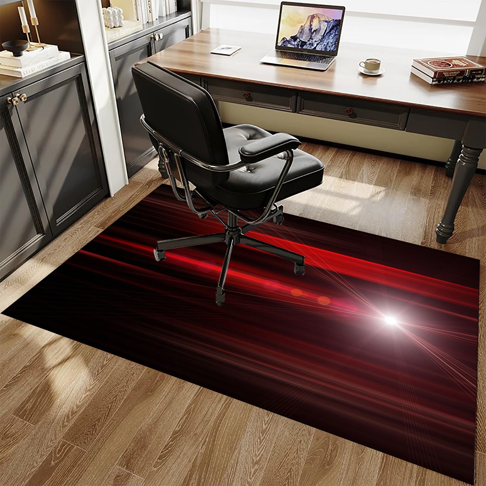 90 x 140 cm Tapis Chaise de Bureau, Tapis de Chaise Gaming Antidérapant Protège Parquet Chaise roulettes, Tapis de Sol pour Bureau Plancher de Bois, Tapis Protège-Sol pour Chaise de Bureau