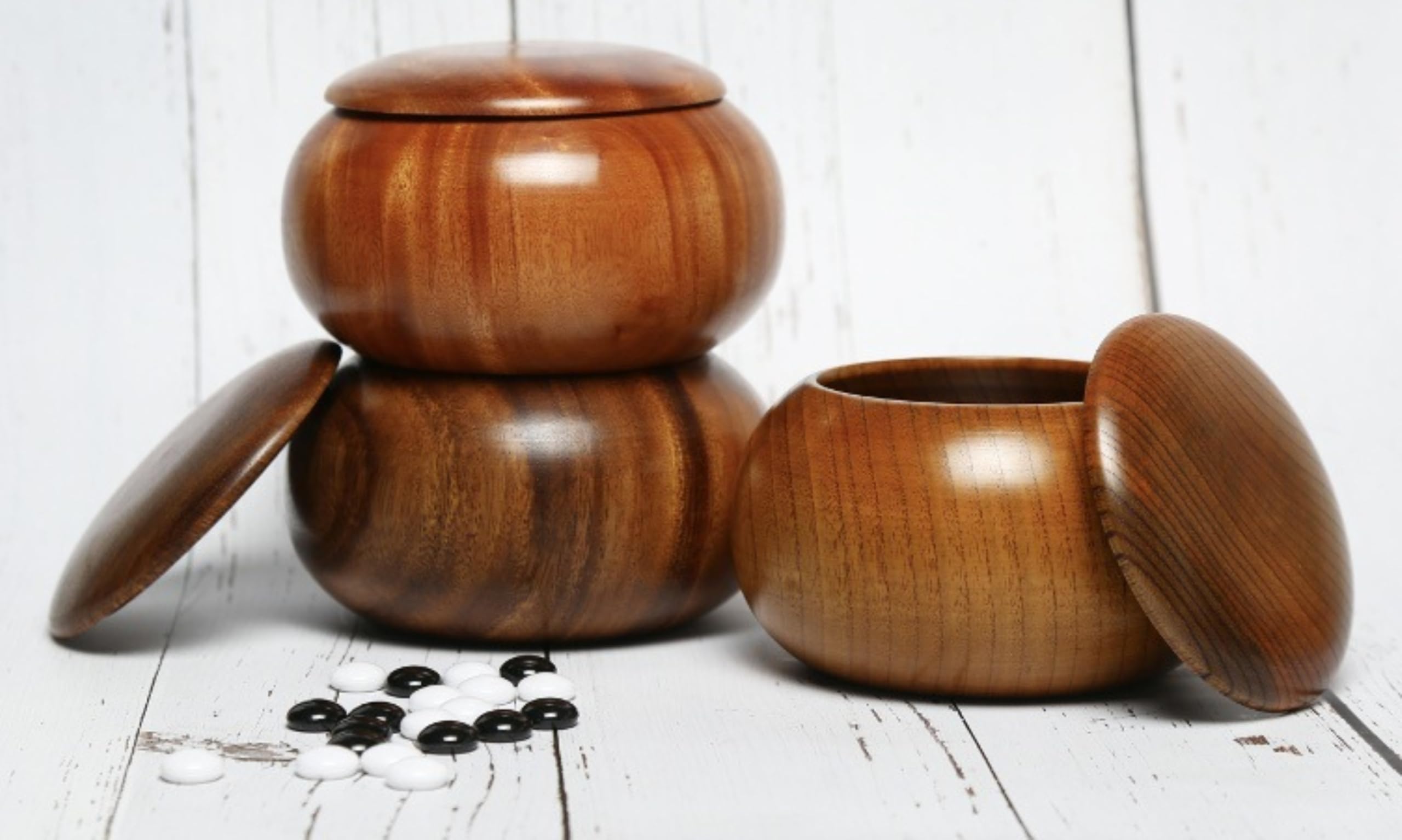 2 szt. zestaw misek do gry w gry, do chodzenia, kontenerów, chess stones holder board, do gry w gry w piesze gry w backgammon walking bowl (kolor drewna)