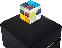 Vista 3 de StayMax Prisma X-Cube Dichroico RGB de Dispersión para Física y Decoración con Caja de Almacenamiento
