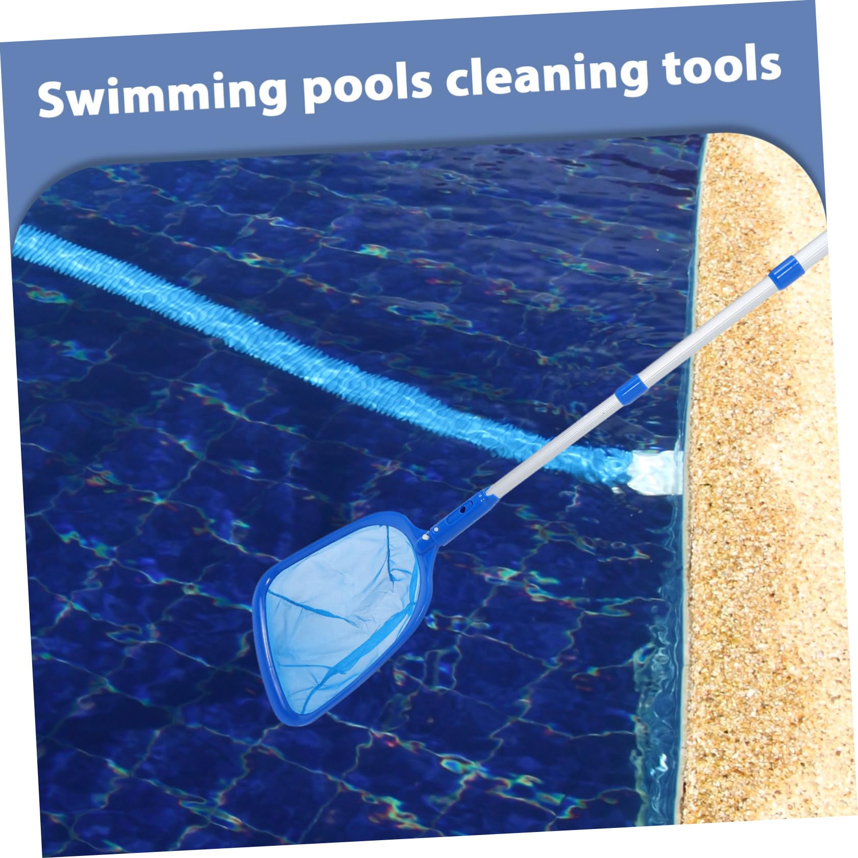 UKCOCO Kit Limpieza Piscina Completo con Cepillo Goma Esponja Recogedor y Ajustable para Piscinas Inflables y Suelo Accesorios Resistentes y Ligeros para Eficaz