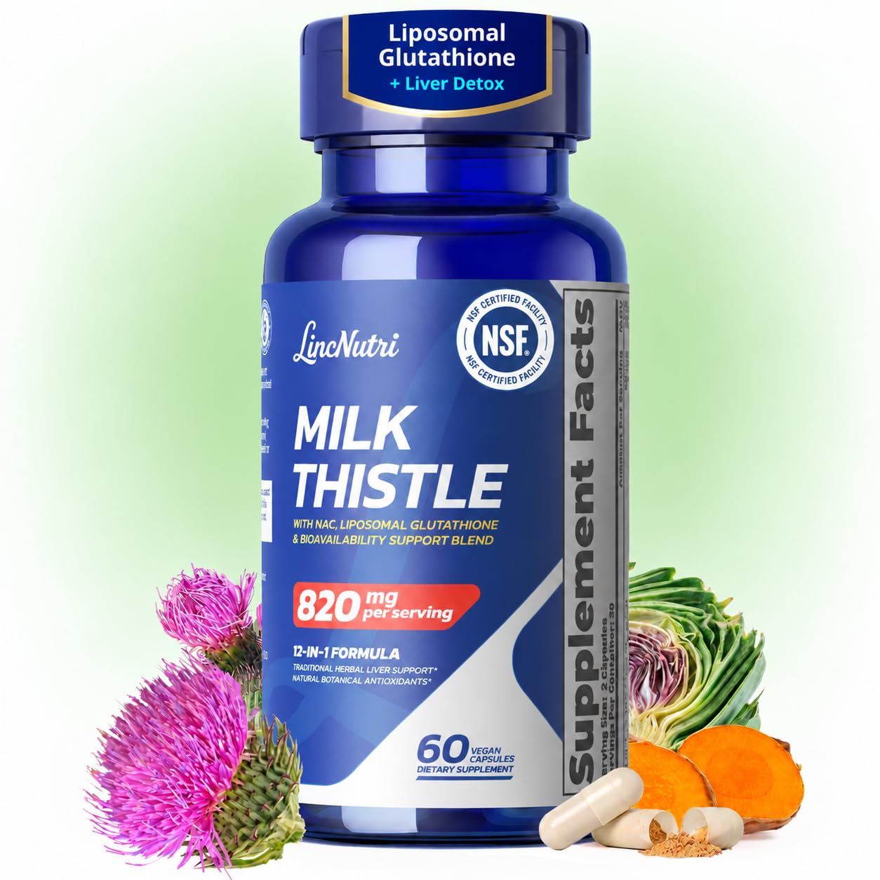 Liver Cleanse Detox & Repair Milk Thistle 60 Caps