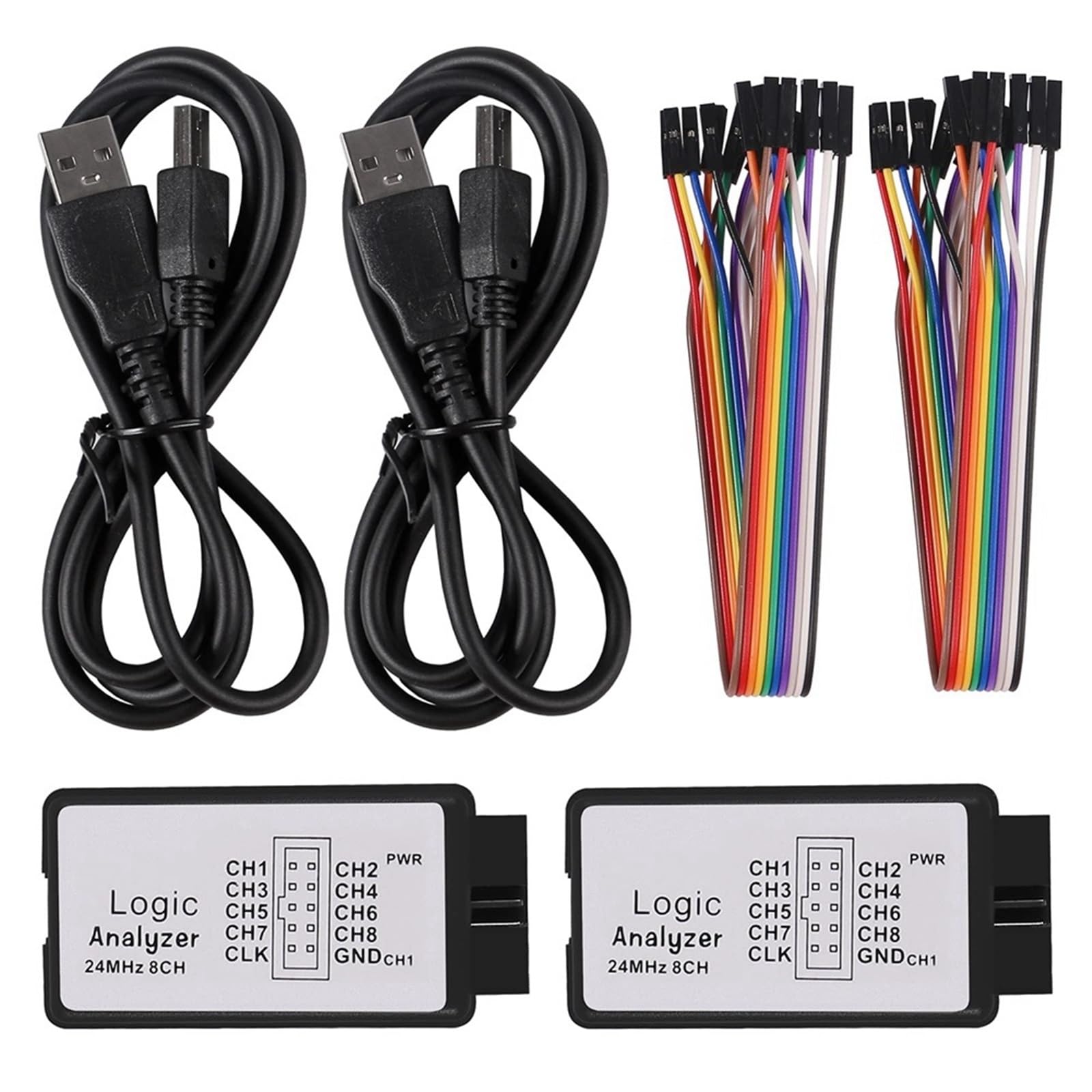 Analizador lógico USB de 24 MHz, 8 canales, 24 M/segundos, depurador for ARM FPGA, 24 M/segundos, 8 canales