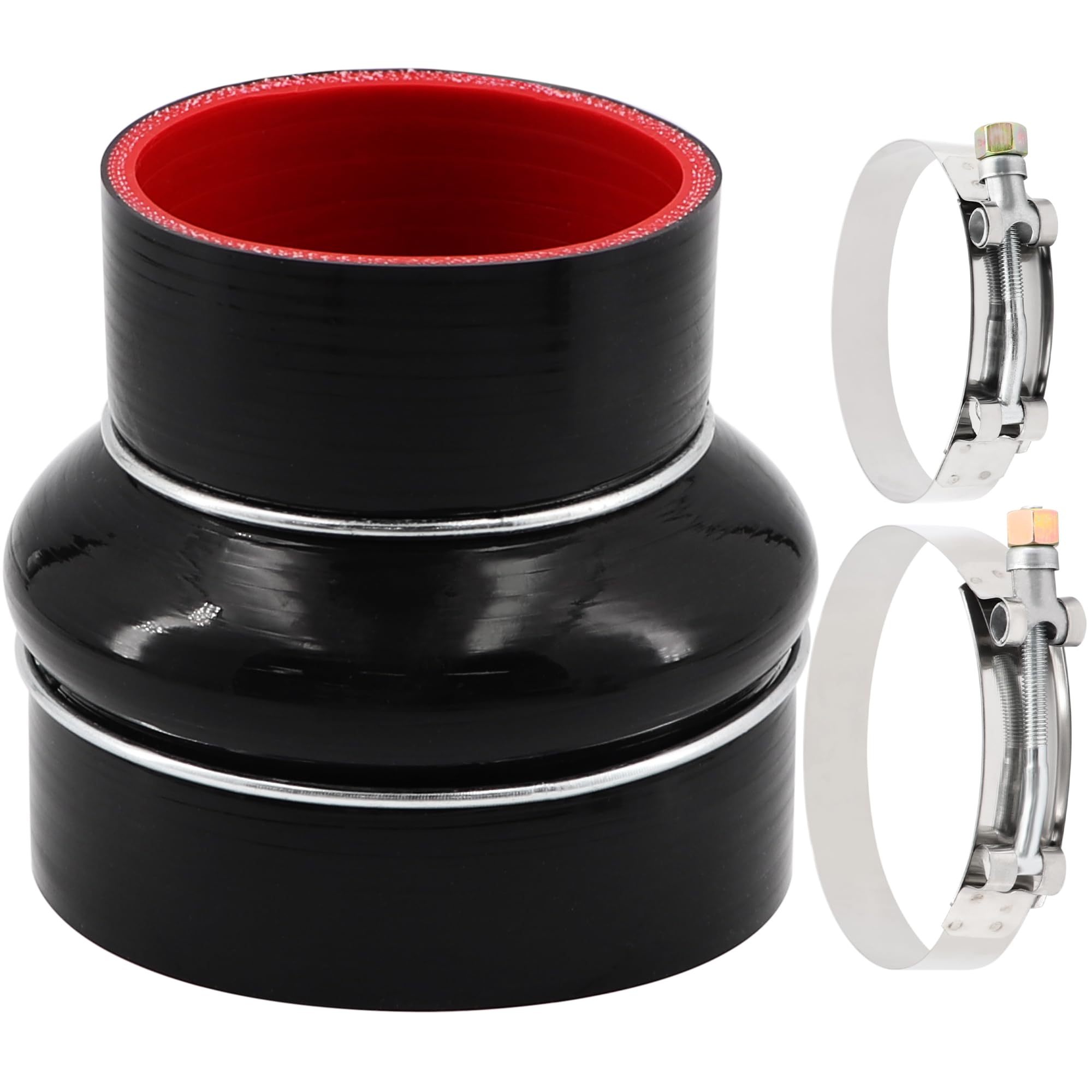 4-Ply Reinforced 3 to 3.25 ID Reducer Coupler Silicone Hose Air