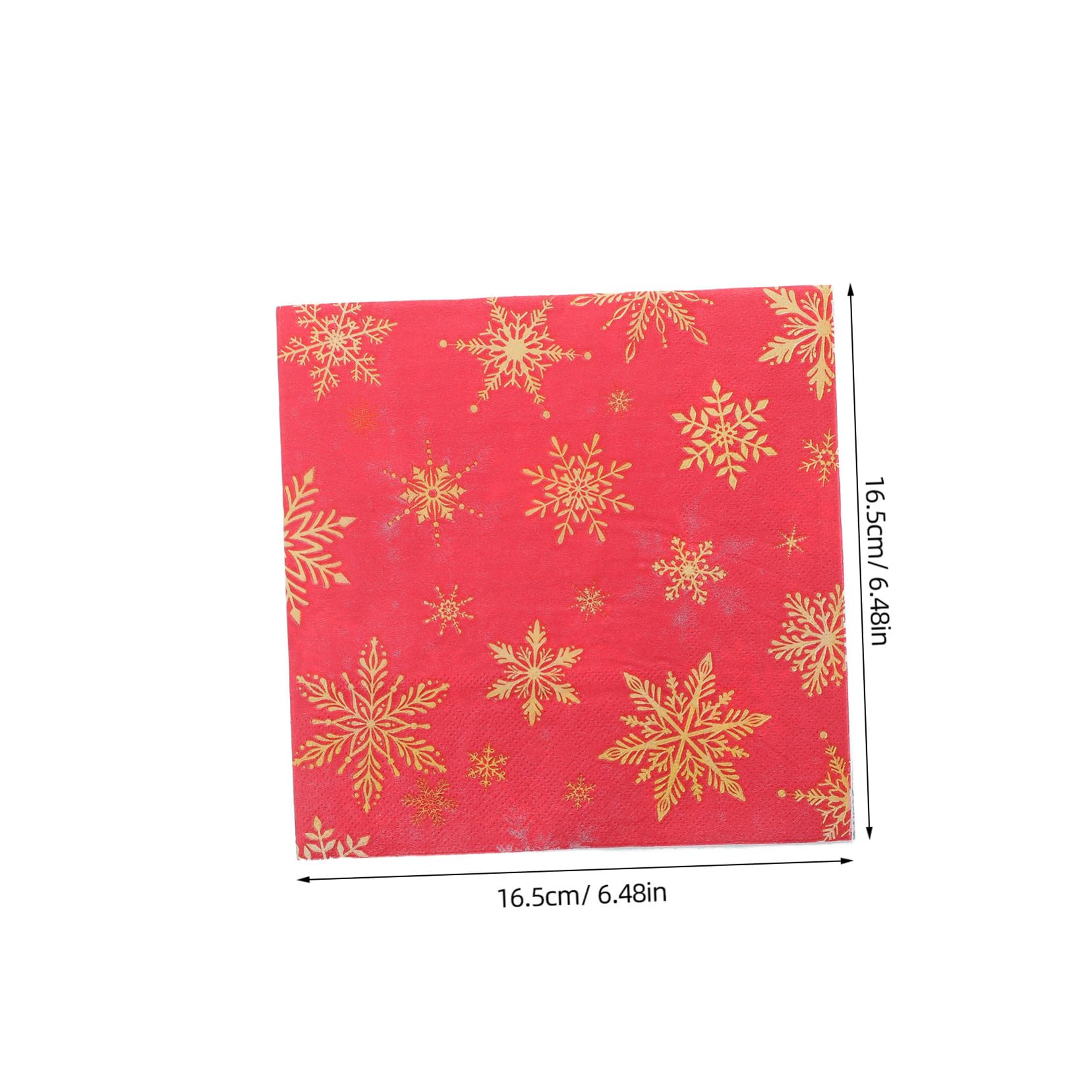 PLAFOPE 100 Piezas Unidades Servilletas Desechables de Papel con de Rojas y Verdes para Navidad Servilletas para Mesa de Fiesta y Cena Navideña para Decoración Temática Invernal