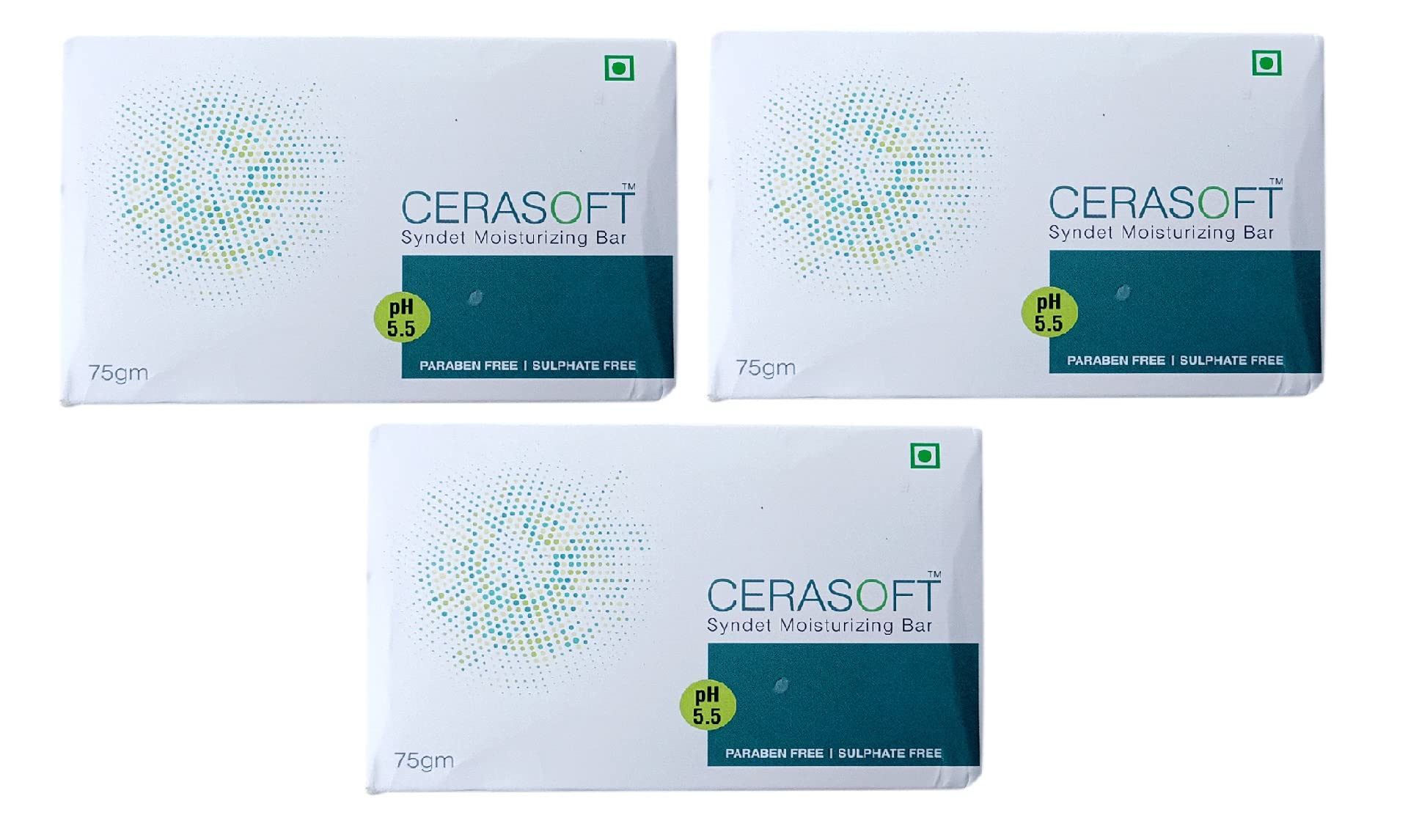Cerasoft Moisturizing Syndet Bar(Soap) (Pack of 3 * 75Gm)