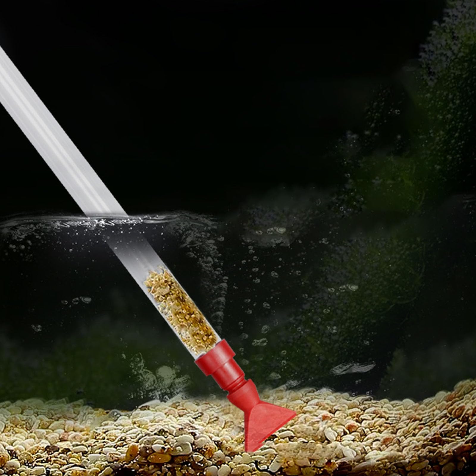 Herramienta de limpieza de gravas para acuarios de cambio de agua, para mantenimiento de arena y control de circulación de agua, multifuncional para circulación de acuarios
