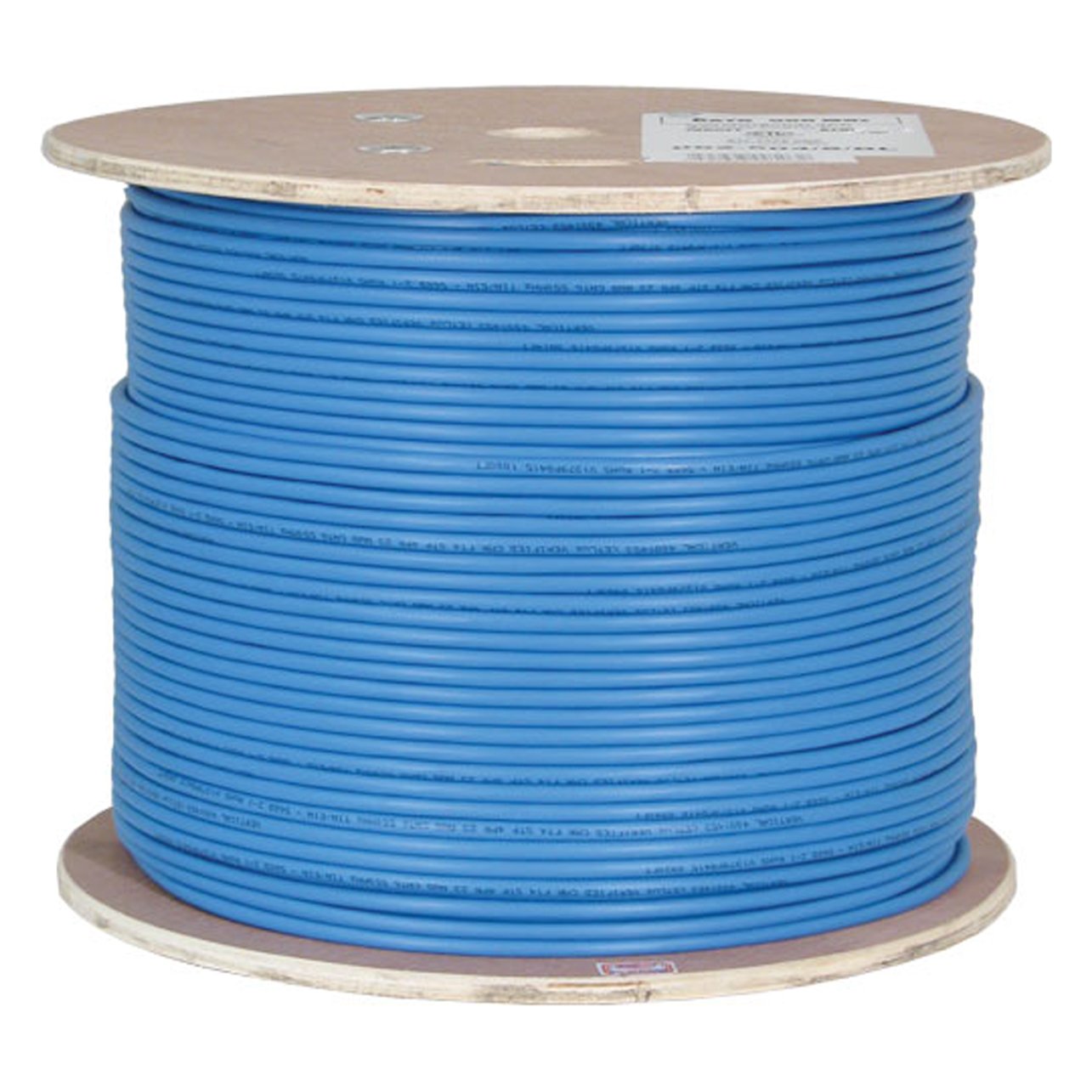 Vertical Cable Cat6A 10G, Shielded, 23AWG, Solid Bare Copper, PVC, 1000ft, Bulk Ethernet Cable, Blue