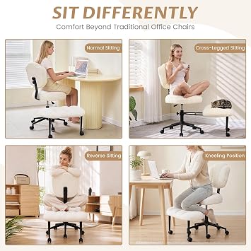 Ergonomic Cross-Legged Chair, Swivel Meditation Chair